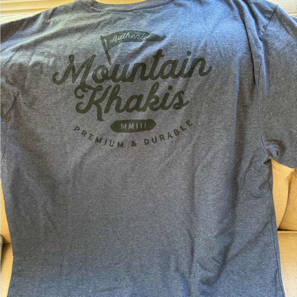 Men’s size L Mountain Khaki tshirt; like new